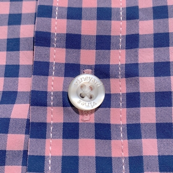 𝅺vineyard Vines Performance Bradey Gingham Slim Fit Tucker Shirt - Picture 9 of 16